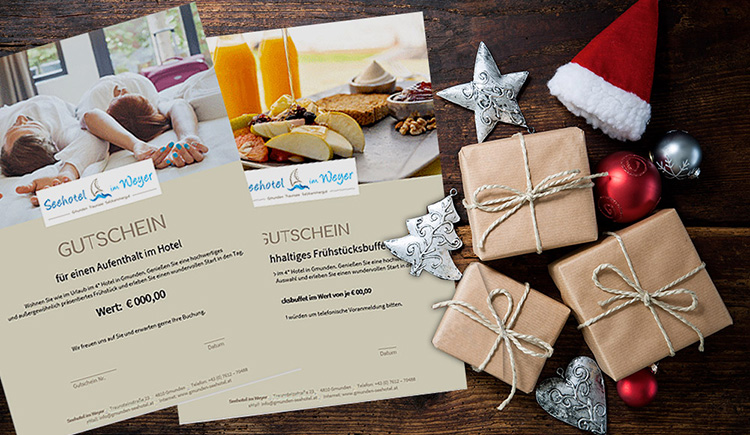 Personalisierte Geschenkgutscheine für das Seehotel im Weyer